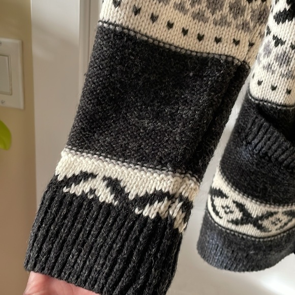 Sansara sweater fair isle Nordic coatigan knit wool - Picture 2 of 7